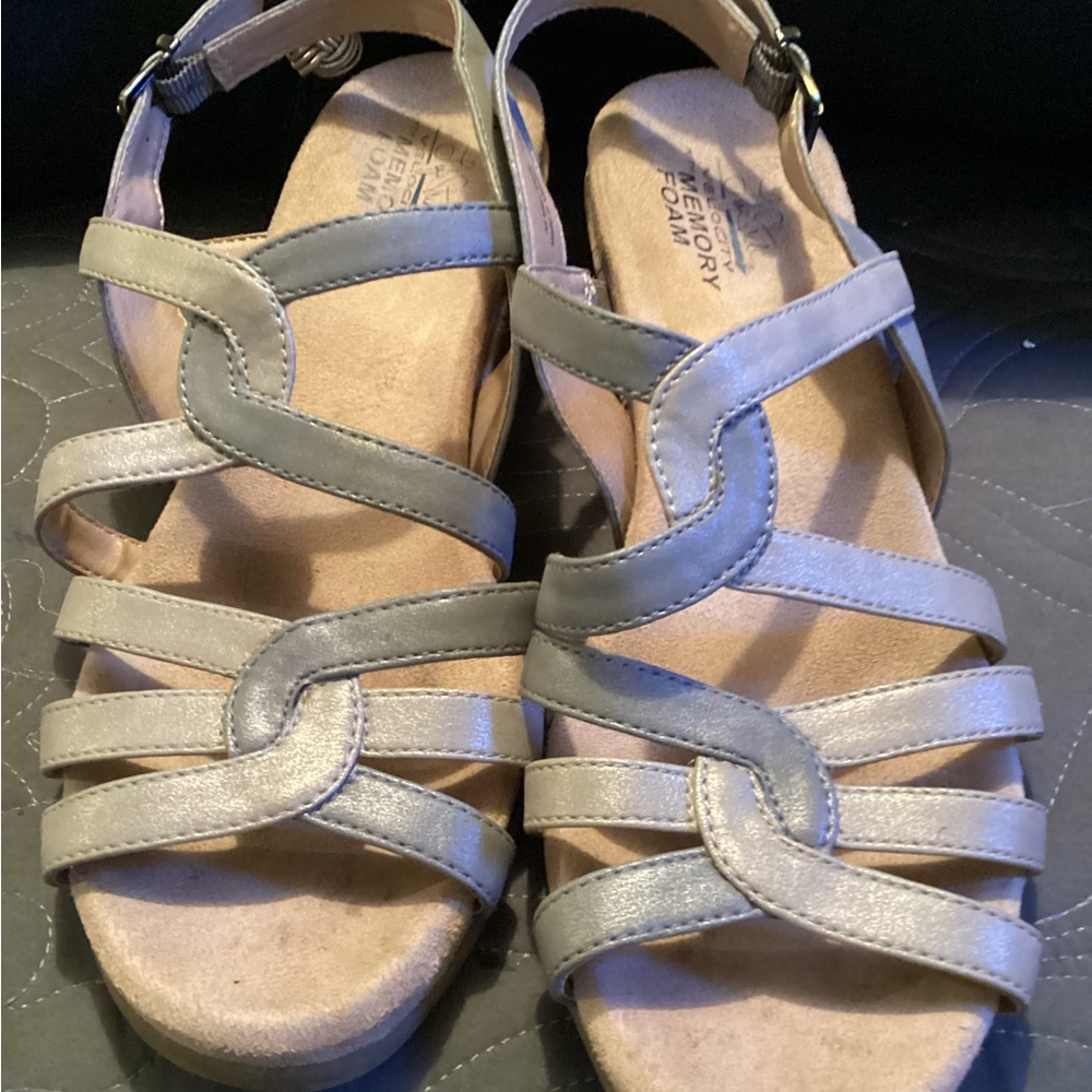 Women's Strappy Sandals, Life Stride Velocity ladies tabby cork wedge sandal